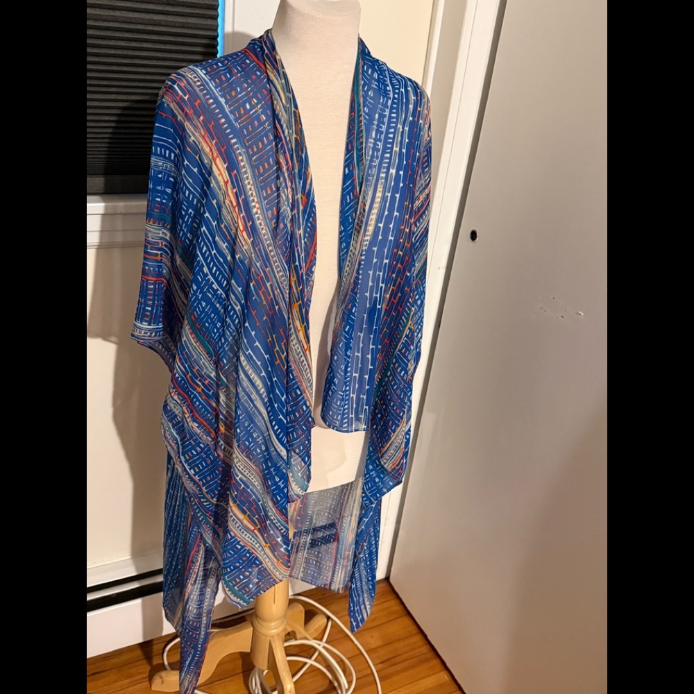 BCBGMAXAZRIA Geometric Print Duster KimonoCover-Up